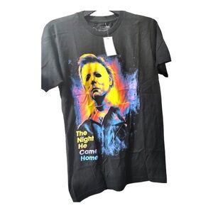 Mike Myers Halloween ‘the night he came home’ graphic print black tshirt size S‎